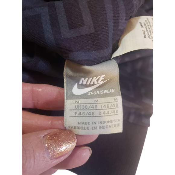 Nike Full Zip Jacket Mens M Blue Yellow Hooded Reversible Logo Embroidered - Picture 10 of 16